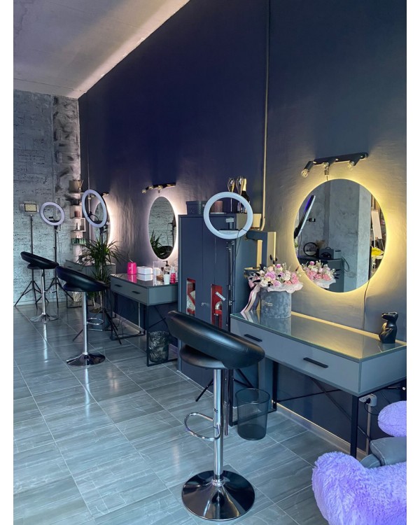 Круглое зеркало с LED-подсветкой ALEPO BLACK 60 см 120 Круглое зеркало с LED-подсветкой ALEPO BLACK 60 см 120
