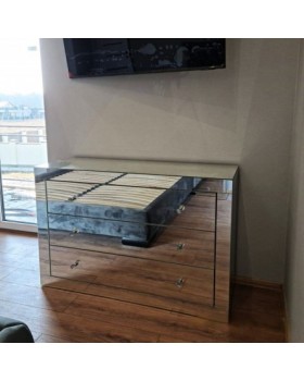 Комод дзеркальний ELEGANTE з висувними ящиками 90х120х45 см-foto3