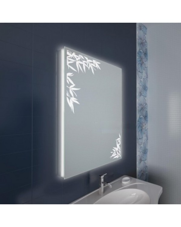 Прямокутне дзеркало для ванної «Мілано» з LED підсвіткою 95*65 см Прямокутне дзеркало для ванної «Мілано» з LED підсвіткою 95*65 см