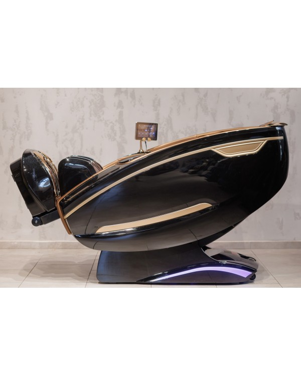 Масажне функціональне крісло для масажу хребта на зріст 200 см L99 Luxury+Black + Brown