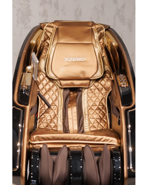 Масажне функціональне крісло для масажу хребта на зріст 200 см L99 Luxury+Black + Brown