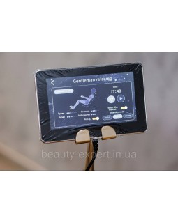 Массажное функциональное кресло для массажа позвоночника на рост 200 см L99 Luxury+Black + Brown-foto7