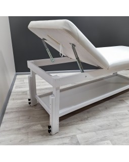 Дерев'яна кушетка масажна біла косметологічна KP-11 WHITE Масажні столи механічні-foto7