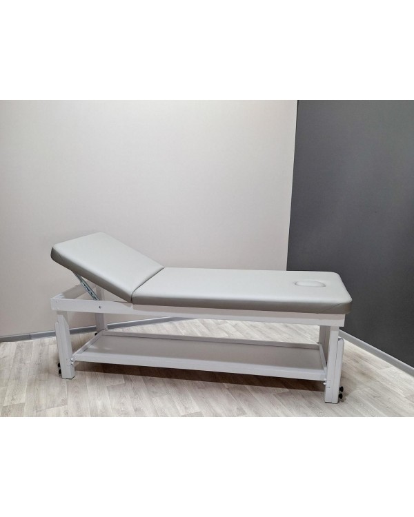 Дерев'яний масажний стіл кушетка для масажу KP-10 WHITE PLUS масажна SPA кушетка з підголовником