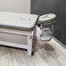 Дерев'яний масажний стіл кушетка для масажу KP-10 WHITE PLUS масажна SPA кушетка з підголовником