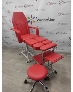 Комплект для педикюра 4-в-1: педикюрное кресло Luna +стул мастера педикюра +Клин + подставка-foto3