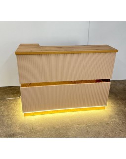 Стойка - рецепция администратора в салона красоты красивые ресепшн с LED подсветкой для клиникиРЕС-13/в_MR-foto3