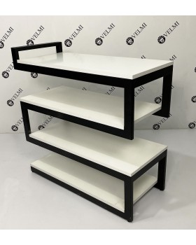 Стеллаж LOFT мини столик для зоны ожидания VM 69 напольная полка ЛОФТ-foto4