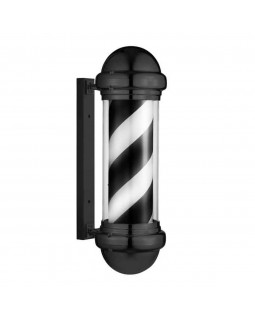 Барберпол Фонарь навесной рекламный знак для барберовшопа Barber Pole (30x36x78см) Черно-Белый Испания