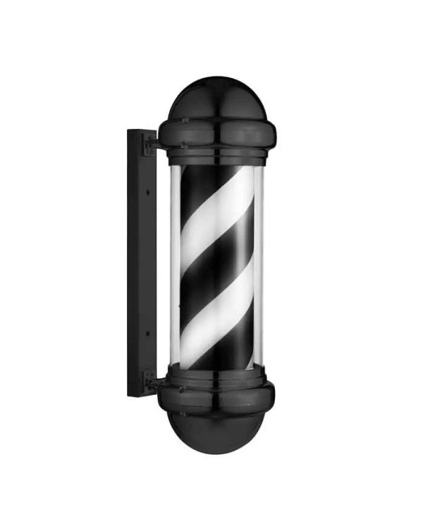 Барберпол Ліхтар навісний рекламний знак для барберівшопу Barber Pole (30x36x78см) Чорно-Білий Іспанія Барберпол Ліхтар навісний рекламний знак для барберівшопу Barber Pole (30x36x78см) Чорно-Білий Іспанія