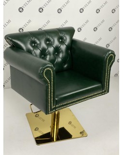 Перукарське крісло Lili VM874 гідравлічне крісло для перукаря Квадрат золото Перукарське крісло Lili VM874 гідравлічне крісло для перукаря Квадрат золото