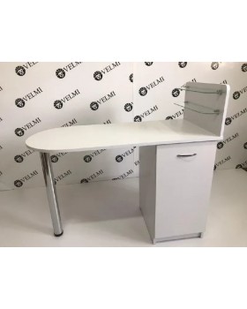 Маникюрный стол Optima однотумбовый столик мастера маникюра с полочками стол для маникюра Маникюрный стол Optima однотумбовый столик мастера маникюра с полочками стол для маникюра