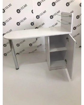 Маникюрный стол Optima однотумбовый столик мастера маникюра с полочками стол для маникюра-foto6