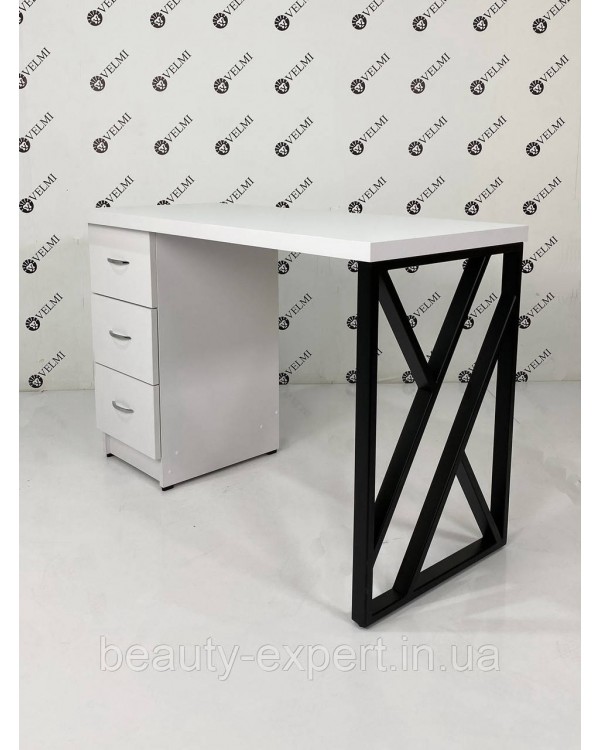 Маникюрный стол Standart LUX LOFT столик для маникюра с одной тумбой VM159