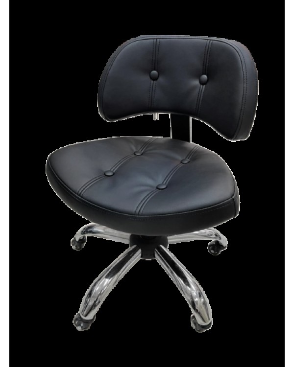 Стілець для майстра педикюру стілець майстра низький стільчик на коліщатках педикюрний зі спинкою А780 L чорний Стілець для майстра педикюру стілець майстра низький стільчик на коліщатках педикюрний зі спинкою А780 L чорний