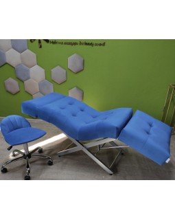 Комплект для салона мебель COMFORT: кушетка анатомическая для ресниц и педикюра и стул мастера со спинкой-foto3