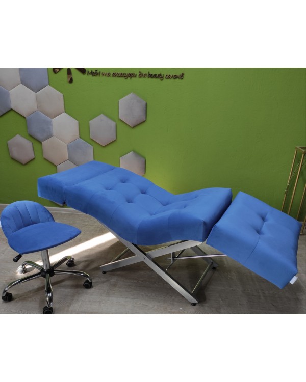 Комплект для салону меблі COMFORT: кушетка анатомічна для вій та педикюру та стілець майстра зі спинкою Комплект для салону меблі COMFORT: кушетка анатомічна для вій та педикюру та стілець майстра зі спинкою