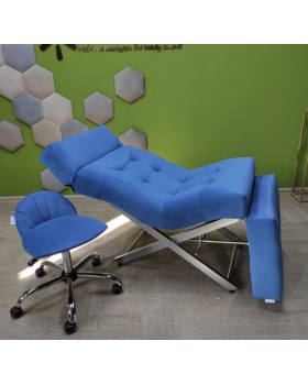 Комплект для салону меблі COMFORT: кушетка анатомічна для вій та педикюру та стілець майстра зі спинкою-foto4
