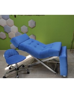 Комплект для салона мебель COMFORT: кушетка анатомическая для ресниц и педикюра и стул мастера со спинкой-foto6