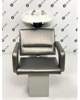 Мойка парикмахерская Flamingo White на белом основание мойка для парикмахерских VM2019-W-foto4