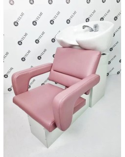 Мойка парикмахерская Flamingo White на белом основание мойка для парикмахерских VM2019-W-foto6