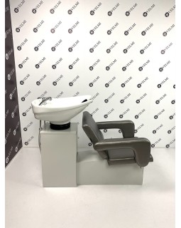 Мийка перукарська Flamingo White на білій основі мийка для перукарень VM2019-W Польща (біла/чорна)-foto7