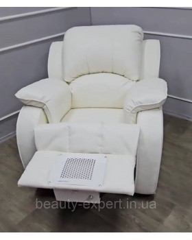 Реклайнер с вытяжкой для педикюра FRG №1V педикюрное кресло-реклайнер з врезной вытяжкой с Хепа фильтром Элекропривод-foto7