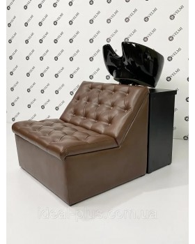 Комплект парикмахерской мебели Passion Mali 2в1 (кресло-мойка и кресло на черной дисковой базе)-foto3