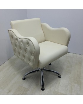 Шикарний комплект меблів для перукарні 2в1 Ketrin Strong LUX декорований гудзиками WHITE-foto6