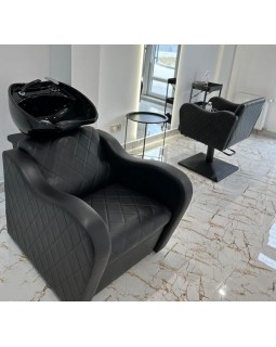 Стильный комплект мебели для парикмахерской 2в1 Ketrin Strong Black мебель для салона красоты-foto3
