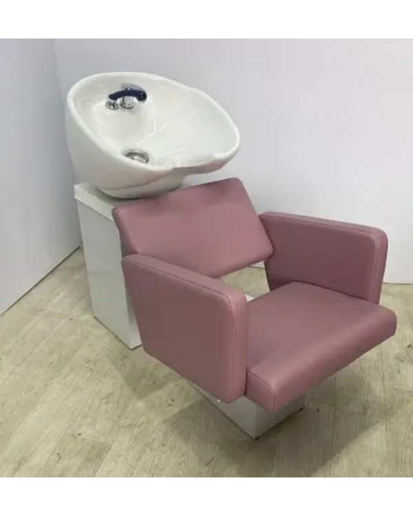 Перукарська мийка з кріслом Чип ФЛАЙ крісло-мийка в салон краси меблі для перукарень у рожевому кольорі Перукарська мийка з кріслом Чип ФЛАЙ крісло-мийка в салон краси меблі для перукарень у рожевому кольорі