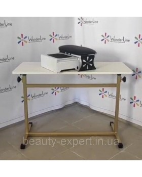 Приставной маникюрный столик с регулируемой высотой стол для мастера тату ножки металл TATU-foto7