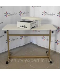 Приставной маникюрный столик с регулируемой высотой стол для мастера тату ножки металл TATU-foto9