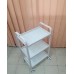 Візок для косметолога мод.099 White косметологічна етажерка столик з поличками скло