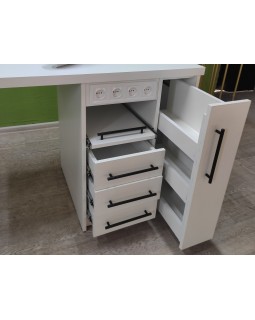 Рабочий стол для мастера маникюра ART NAIL Cargo_BR маникюрный стол с 4 встроенными розетками и 3-мя ящиками-foto5
