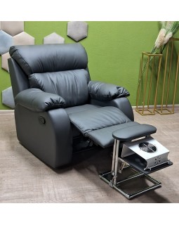 Кресло-реклайнер для педикюра COMFORT_Мех Grey раскладное кресло педикюрное реклайнер для салонов-foto7