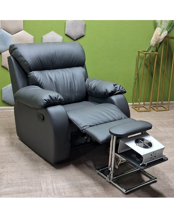 Крісло-реклайнер для педикюру COMFORT_Мех Grey розкладне крісло педикюрне реклайнер для салонів Крісло-реклайнер для педикюру COMFORT_Мех Grey розкладне крісло педикюрне реклайнер для салонів