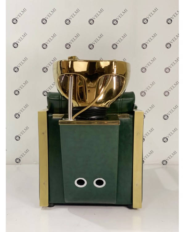 Перукарський комплект меблів 2в1 Lux Bronx Gold меблі для салонів краси Green Перукарський комплект меблів 2в1 Lux Bronx Gold меблі для салонів краси Green