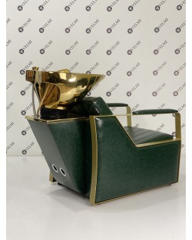 Перукарський комплект меблів 2в1 Lux Bronx Gold меблі для салонів краси Green-foto4