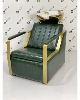 Перукарський комплект меблів 2в1 Lux Bronx Gold меблі для салонів краси Green-foto5