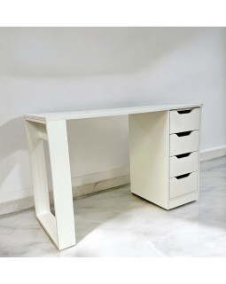 Стол для мастера маникюра Маникюрный однотумбовый столик WHITE MRСМ-100-00 Стол для мастера маникюра Маникюрный однотумбовый столик WHITE MRСМ-100-00