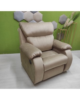 Розкладне крісло реклайнер COMFORT велюр для педикюру з механічним регулюванням-foto4