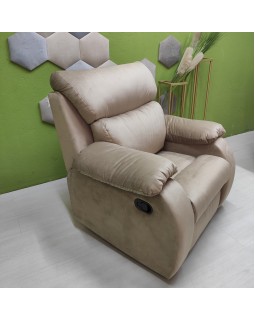 Раскладное кресло реклайнер COMFORT велюр для педикюра с механической регулировкой-foto6