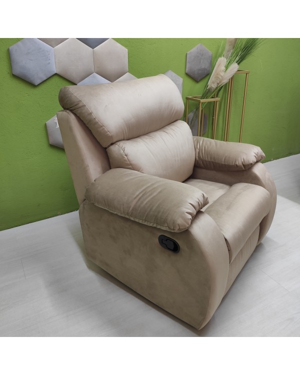 Розкладне крісло реклайнер COMFORT велюр для педикюру з механічним регулюванням Розкладне крісло реклайнер COMFORT велюр для педикюру з механічним регулюванням