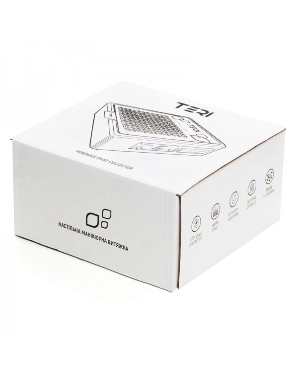 Педикюрна витяжка Teri Turbo M BLACK (решітка металік) витяжка для педикюру Педикюрна витяжка Teri Turbo M BLACK (решітка металік) витяжка для педикюру