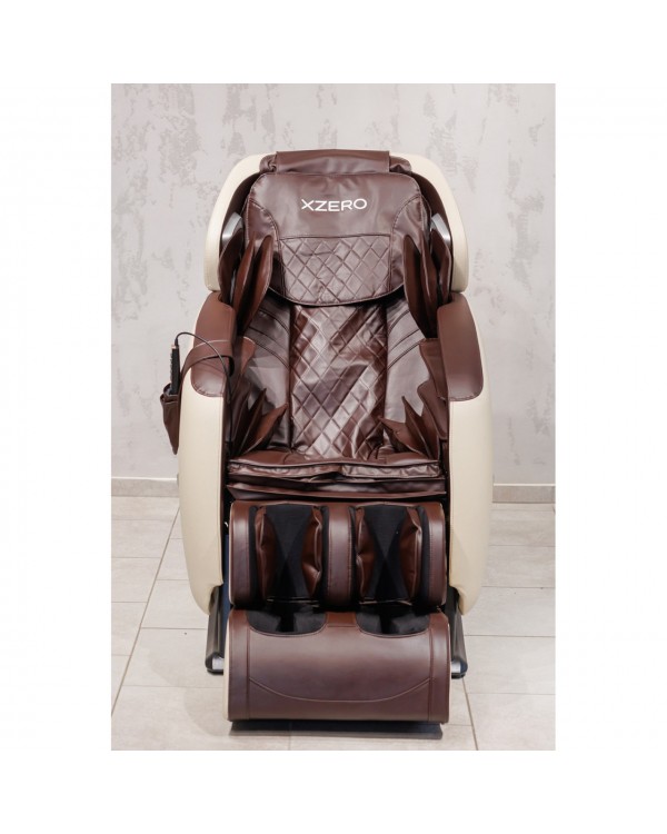 Масажне електричне крісло XZERO Y9 SL Premium White+Brown крісло для відпочинку з масажем Масажне електричне крісло XZERO Y9 SL Premium White+Brown крісло для відпочинку з масажем
