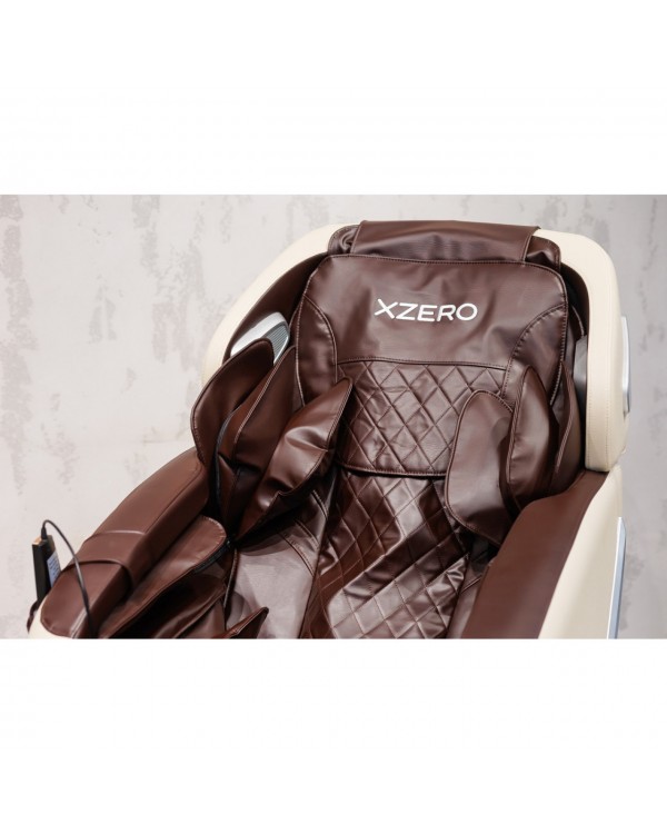 Масажне електричне крісло XZERO Y9 SL Premium White+Brown крісло для відпочинку з масажем Масажне електричне крісло XZERO Y9 SL Premium White+Brown крісло для відпочинку з масажем