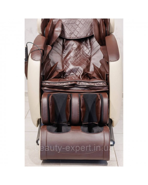 Массажное электрическое кресло XZERO Y9 SL Premium White+Brown кресло для отдыха с массажем