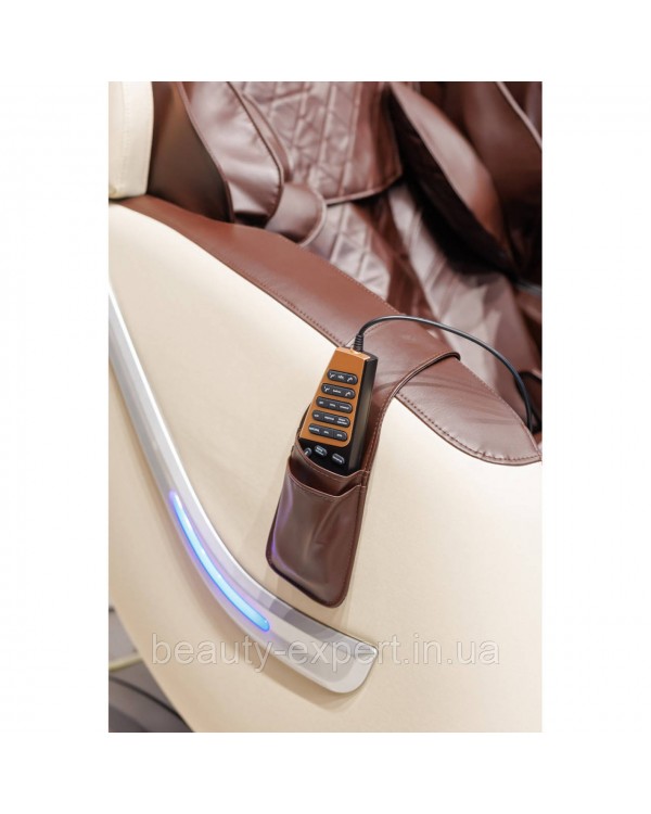 Массажное электрическое кресло XZERO Y9 SL Premium White+Brown кресло для отдыха с массажем