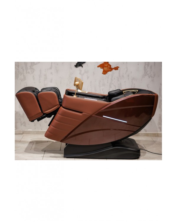 Крісло масажне Manzoku Credo 3D Brown крісло для відпочинку з масажем ІЧ обігрів спини Крісло масажне Manzoku Credo 3D Brown крісло для відпочинку з масажем ІЧ обігрів спини